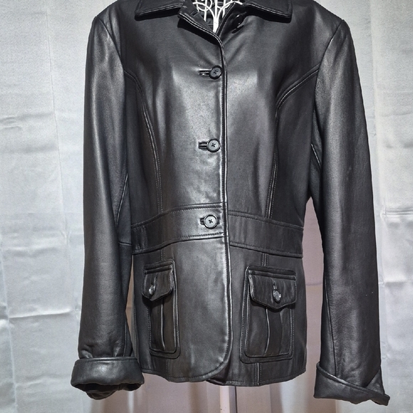 Style & Co. Black Leather Jacket - Picture 3 of 9